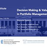 Eκδήλωση με θέμα: "Decision Making & Value creation in Portofolio Management"