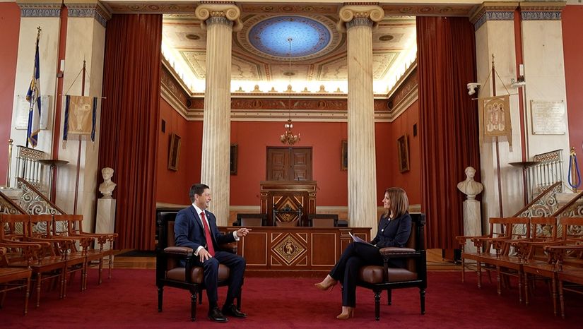 Ο Πρύτανης καθηγητής Γεράσιμος Σιάσος καλεσμένος στην εκπομπή του MEGA «Μεγάλη Εικόνα» με τη Νίκη Λυμπεράκη