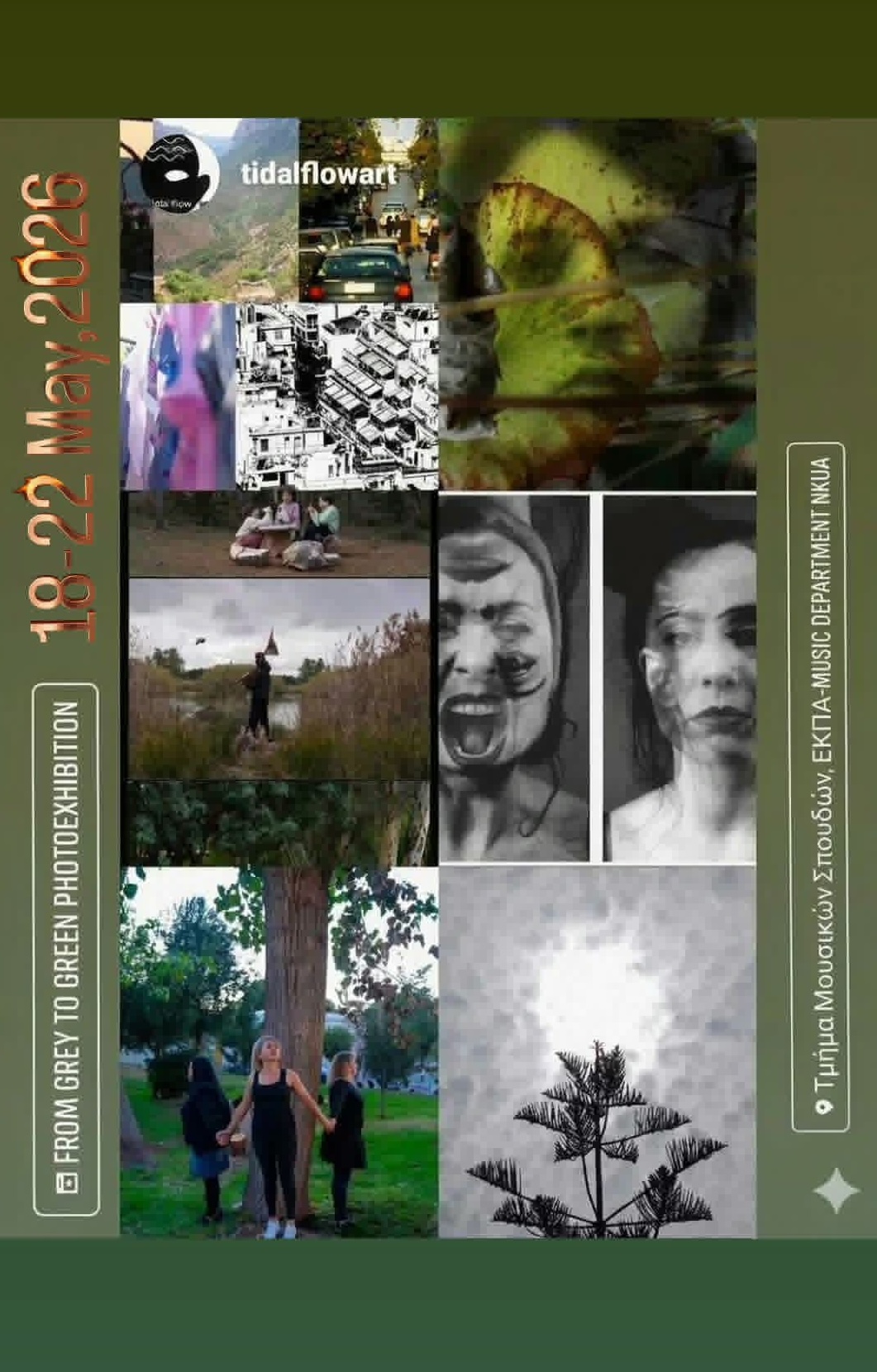 Poster for the photo exhibition From Grey to Green