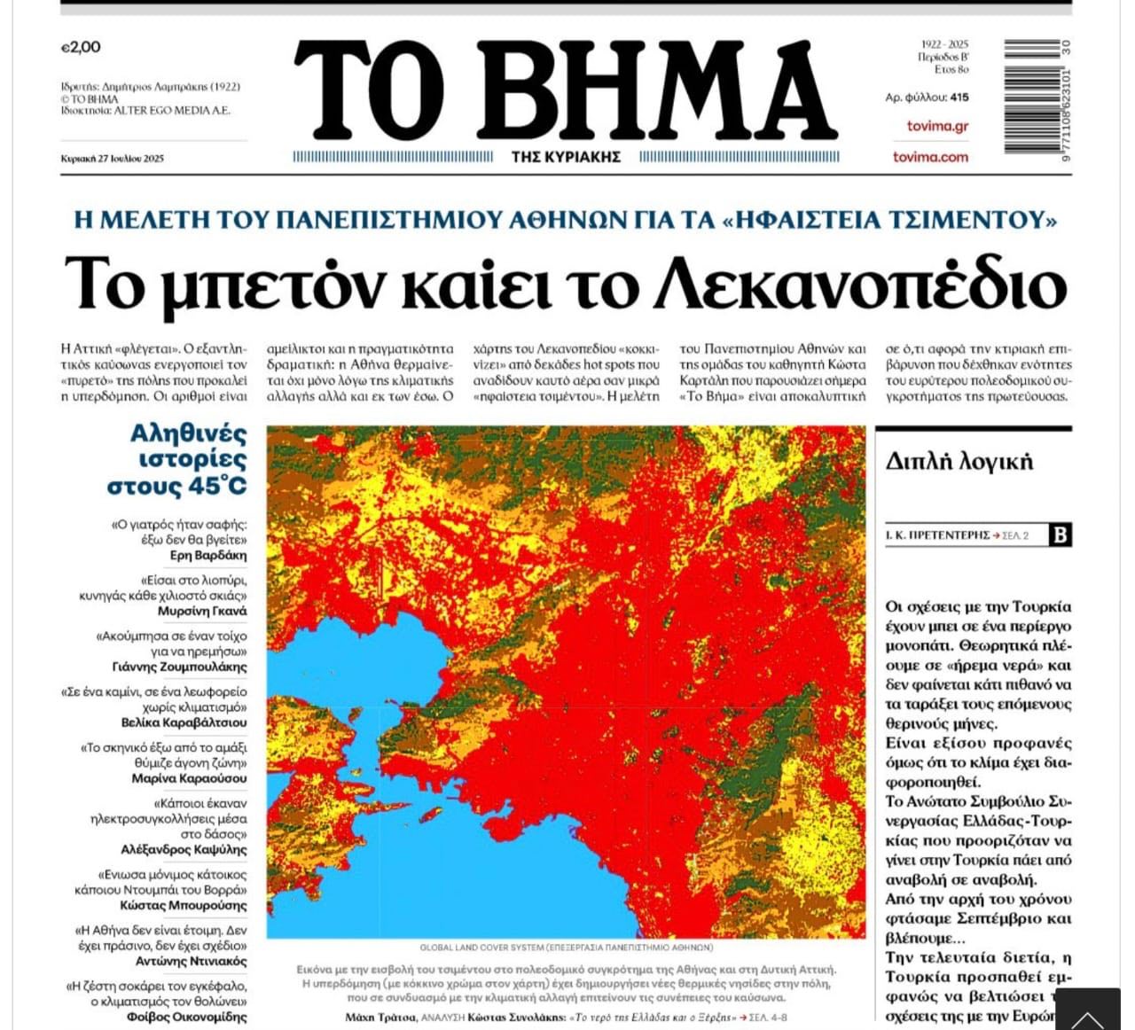 Το μπετόν καίει το Λεκανοπέδιο – Η μελέτη του ΕΚΠΑ για τα «ηφαίστεια τσιμέντου»